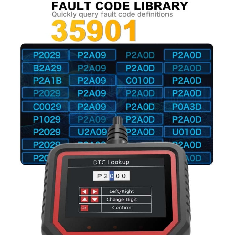 Détecteur de pannes de voiture V519 OBD2 à écran couleur, V519