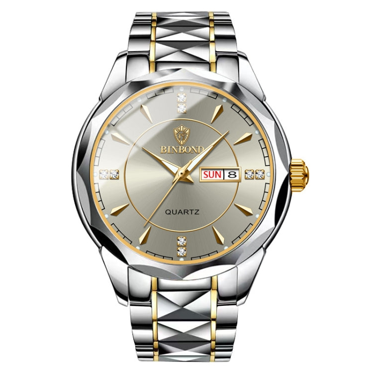Montre à Quartz BINBONG B5552 Lumineuse Multifonctionnelle Calendrier d'affaires