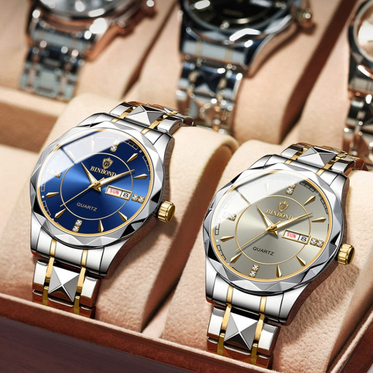 Montre à Quartz BINBONG B5552 Lumineuse Multifonctionnelle Calendrier d'affaires