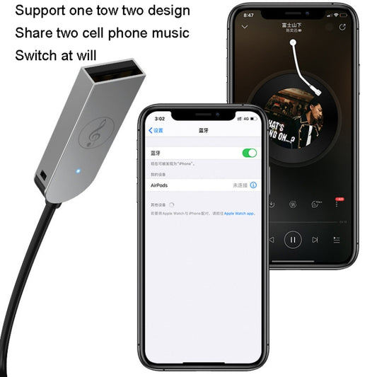 Adaptateur Récepteur Bluetooth Voiture AUX Récepteur Audio 3,5 mm, Adaptateur Bluetooth 5.0
