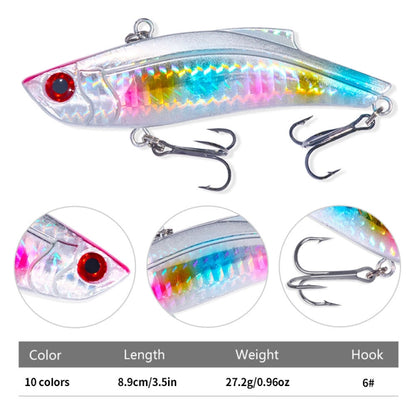 HENGJIA VI025 Submerged Trembling Swimming VIB Lure Plastic Fake Bait, VI025 (5), VI025 (6), VI025 (7), VI025 (8), VI025 (9), VI025 (10), VI025 (1), VI025 (2), VI025 (3), VI025 (4)