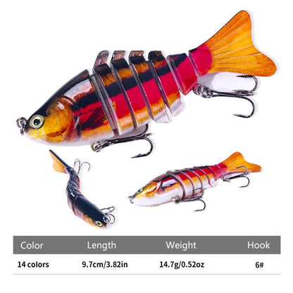 HENGJIA JM062 Leurre de pêche 7 sections, leurre VIB Minnow, JM062 (7), JM062 (8), JM062 (9), JM062 (10), JM062 (11), JM062 (1), JM062 (12), JM062 (2), JM062 (13), JM062 (3), JM062 (14), JM062 (4), JM062 (5), JM062 (6)