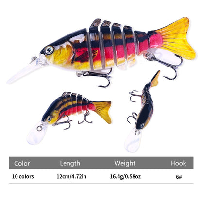 HENGJIA JM065 12cm Leurre de pêche Luya appât coulant multisections, JM065 (7), JM065 (8), JM065 (9), JM065 (10), JM065 (1), JM065 (2), JM065 (3), JM065 (4), JM065 (5), JM065 (6)