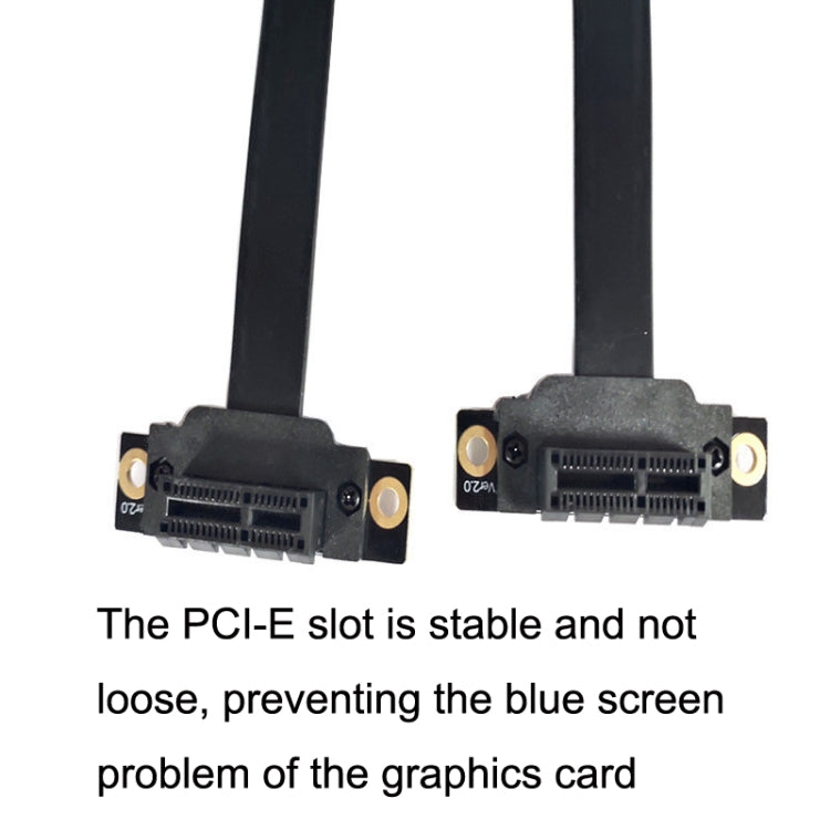 PCI-E 3.0 1X 180-degree Graphics Card Wireless Network Card Adapter Block Extension Cable, Length:, 10cm, 15cm, 20cm, 25cm, 30cm, 40cm, 50cm