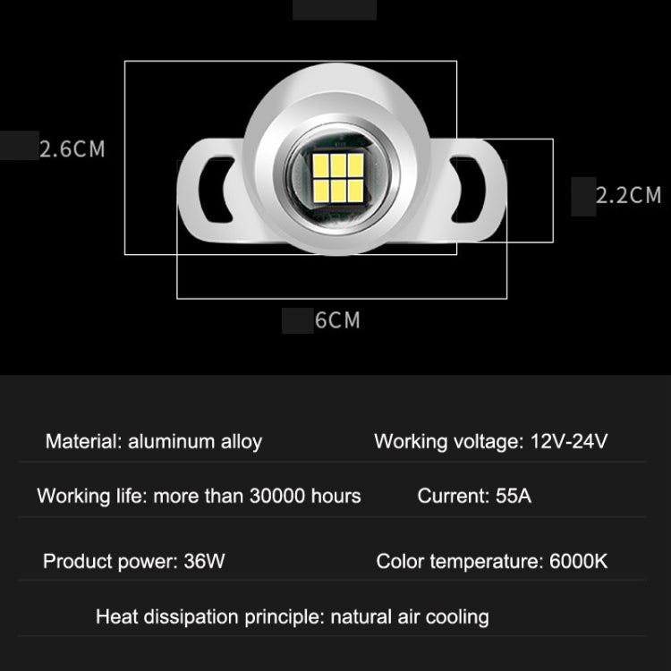 Car LED Ultra -Bright Electric Eye Reversing Light External Bulb Modified Universal Auxiliary Light, Style:, Long Bright Black Shell, Long Bright Silver Shell, Long Bright After 3 Flashes Black Shell, Long Bright After 3 Flashes Silver Shell