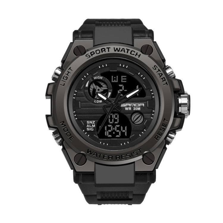 SANDA 739 Multifunctional Waterproof Sports Watch Chronograph Calendar Alarm Night Light Watch