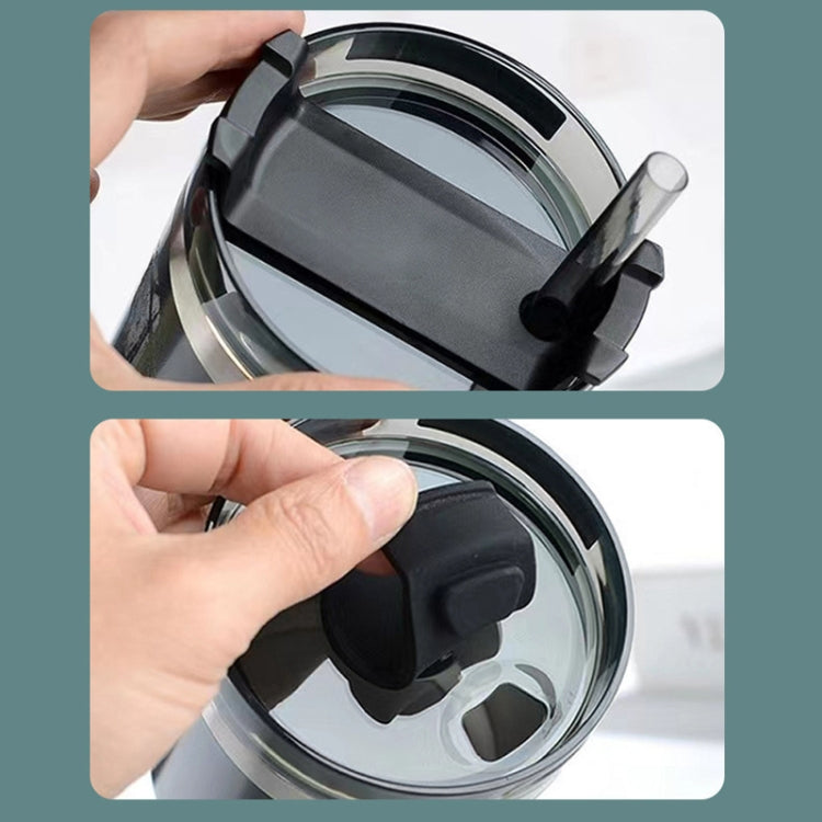 Glitter Insulation Coffee Cup Double Layer Ice Cup Stainless Steel Car Cup With Straw