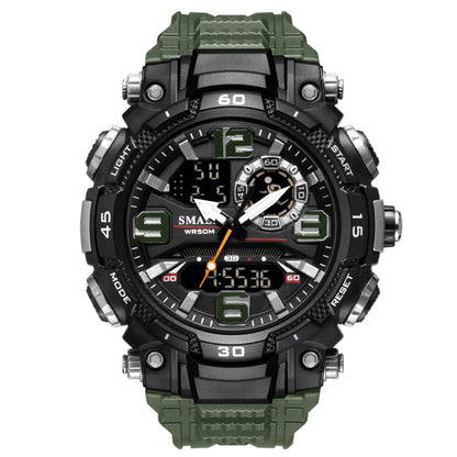 SMAEL 1921 Men Dual Movement Sports Watch Multifunctional Time Night Light Alarm Student Wrist Watch