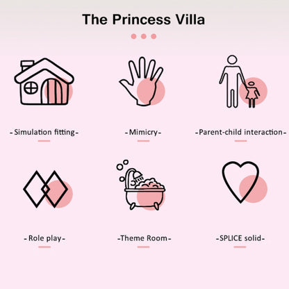 DSJ55-C 220pcs /Set Children Passing Domestic Toy Doll House Princess Castle Set Simulation Disguise House, DSJ55-1 105pcs/set, DSJ55-2 126pcs/set, DSJ55-3 149pcs/set, DSJ55 162pcs/set, DSJ55-B 214pcs/set, DSJ55-C 222pcs/set, DSJ55-A 274pcs/set