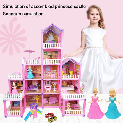 DSJ55-C 220pcs /Set Children Passing Domestic Toy Doll House Princess Castle Set Simulation Disguise House, DSJ55-1 105pcs/set, DSJ55-2 126pcs/set, DSJ55-3 149pcs/set, DSJ55 162pcs/set, DSJ55-B 214pcs/set, DSJ55-C 222pcs/set, DSJ55-A 274pcs/set