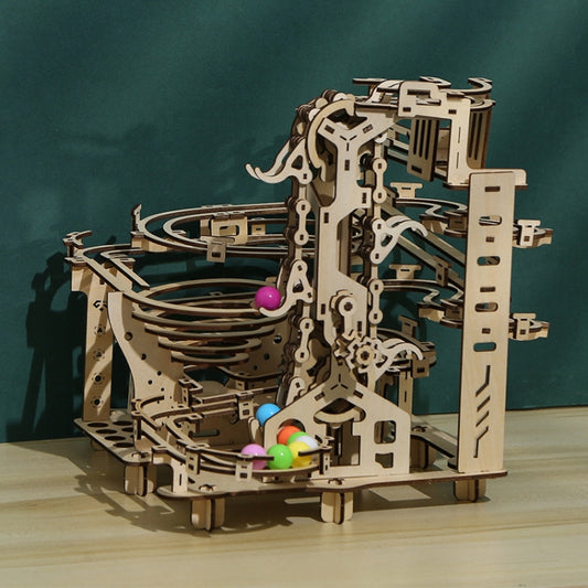 LG825 Circuit de Bille Mécanique, Puzzle 3D en Bois, Jouet Bricolage, Ornements Faits à la Main, Circuit de Bille Mécanique
