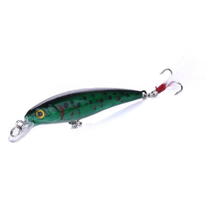 HENGJIA MI094 Simulation Laser Imitation-Köder Minnow Angelköder, 1, 2, 3, 4, 5, 6, 7, 8, 9, 10, 10 Farben verpackt