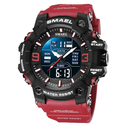SMAEL 8049 Montre Sportive Étanche Homme Montre Électronique Multifonction Veilleuse