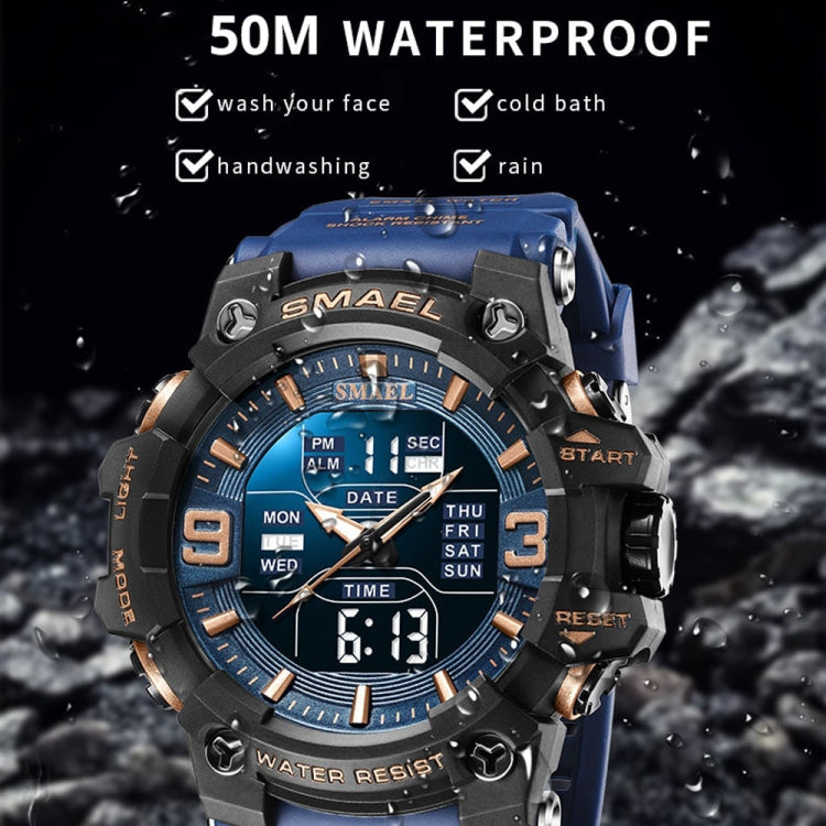 SMAEL 8049 Montre Sportive Étanche Homme Montre Électronique Multifonction Veilleuse