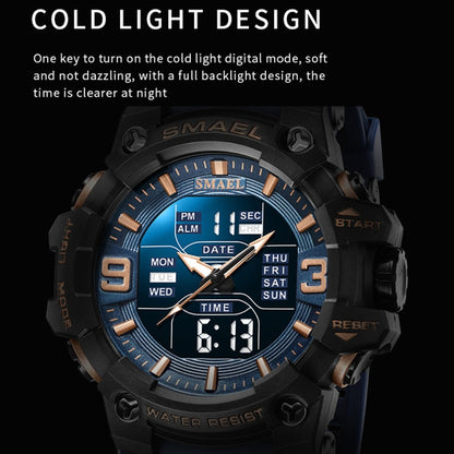 SMAEL 8049 Montre Sportive Étanche Homme Montre Électronique Multifonction Veilleuse