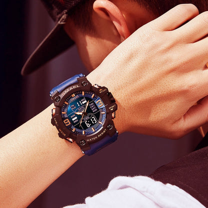 SMAEL 8049 Montre Sportive Étanche Homme Montre Électronique Multifonction Veilleuse