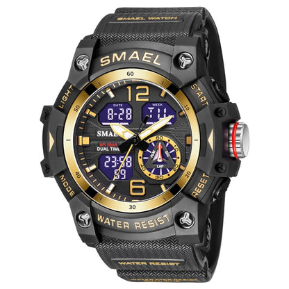 Montre Électronique à Quartz SMAEL 8007 de Sport Outdoor Étanche Double Affichage