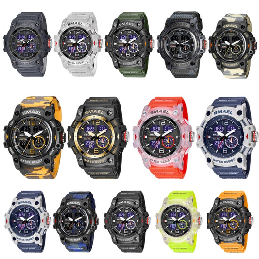 Montre Électronique à Quartz SMAEL 8007 de Sport Outdoor Étanche Double Affichage