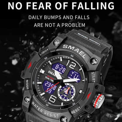 Montre Électronique à Quartz SMAEL 8007 de Sport Outdoor Étanche Double Affichage