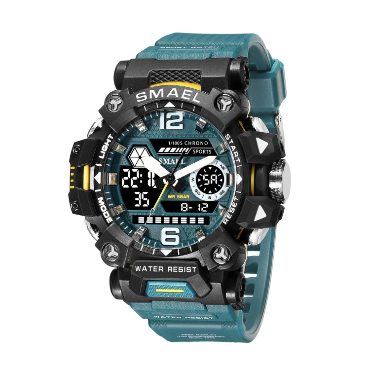 Montre Électronique Multifonctionnelle d'Extérieur en Alliage SMAEL 8072 pour Homme Montre Étanche à Double Affichage