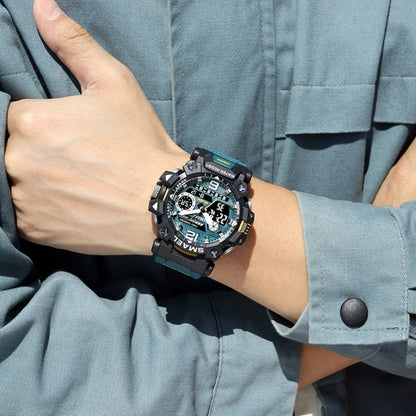 Montre Électronique Multifonctionnelle d'Extérieur en Alliage SMAEL 8072 pour Homme Montre Étanche à Double Affichage