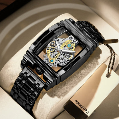 Montres d'affaires pour hommes BINBOND B5011 étanches et lumineuses, avec engrenages ajourés, pour l'extérieur