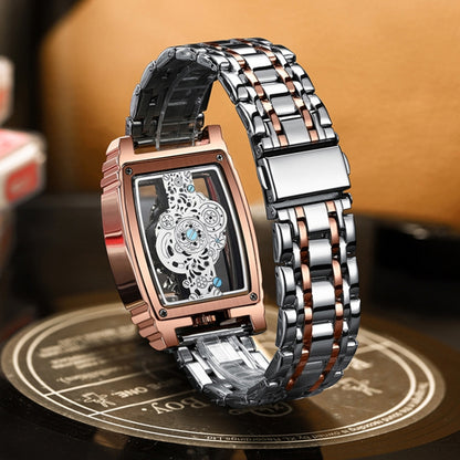 Montres d'affaires pour hommes BINBOND B5011 étanches et lumineuses, avec engrenages ajourés, pour l'extérieur