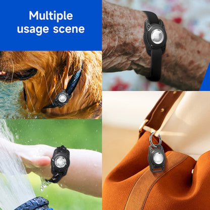 For AirTag Protective Case Three-proof All-inclusive IPX7 Waterproof Locator Cover, Royal Blue, Dark Green, Purple, Red, Black
