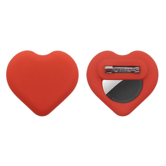 For AirTag GPS Tracker Heart-Shape Silicone Case With Safety Pins Hidden Inside Clothes Shoes