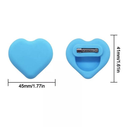 For AirTag GPS Tracker Heart-Shape Silicone Case With Safety Pins Hidden Inside Clothes Shoes