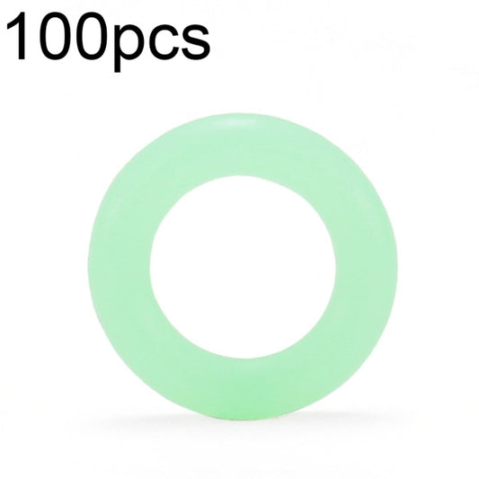 100pcs Outdoor Camping Nail Luminous Circle Multifunctional Silicone Reflective Warning Ring, Luminous Circle