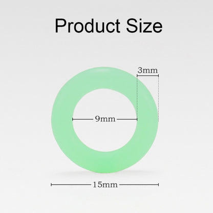 100pcs Outdoor Camping Nail Luminous Circle Multifunctional Silicone Reflective Warning Ring, Luminous Circle