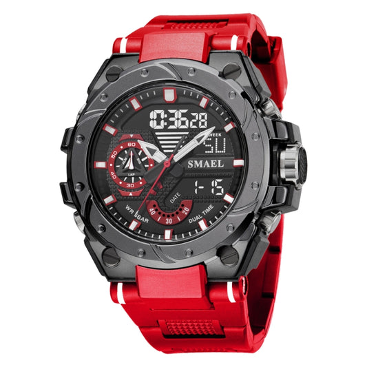 Montre Homme Sport SMAEL 8060 Étanche en Alliage, Affichage Lumineux, Miroir HD
