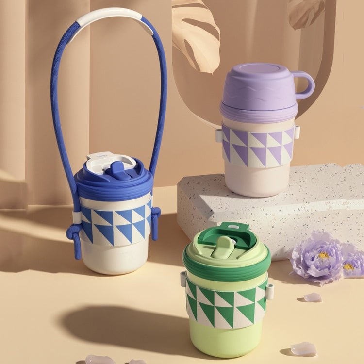 316 Stainless Steel Thermos Cup Three-purpose Straw Direct Drinking Coffee Cup, 300ml, 450ml