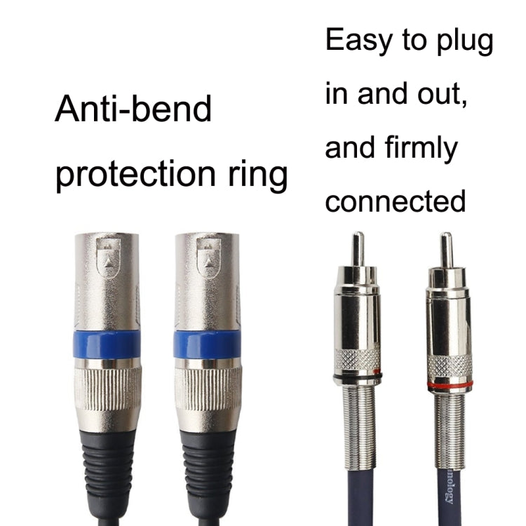 2RCA Male 2XLR Caron Male Speaker Audio Balance Cable, Length:, 0.5m, 1m, 1.5m, 2m, 5m, 10m, 20m