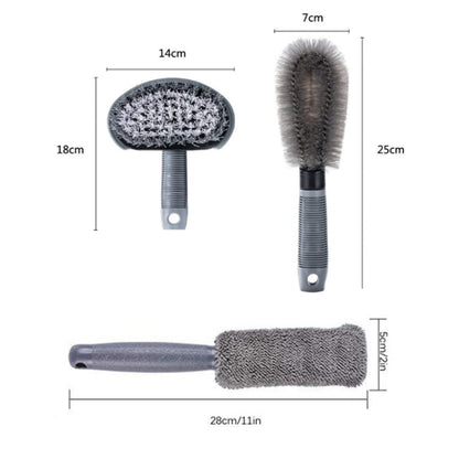 6pcs/Set Gloves Dusting Tire Brush Car Cleaning Brush Set