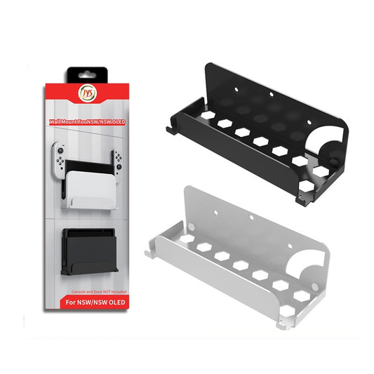For Switch OLED Game Console JYS Wall Hanging Holder Bracket, Iron Black, Iron White