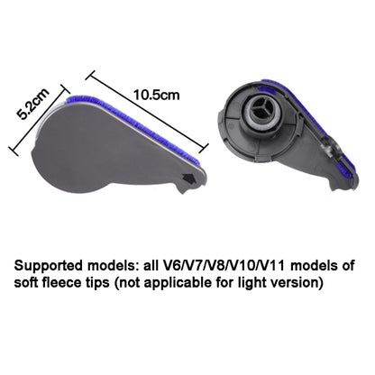 For Dyson V7 V8 V10 V11 Vacuum Cleaner Soft Velvet Suction Head Side Cover, For Dyson V7 V8 V10 V11 V15, For Dyson Slim Light Version