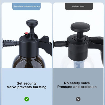 2L Foam Sprayer Pressure Spray Bottle for Car Washing Plants Watering Fertilizing, 9321F Transparent Black