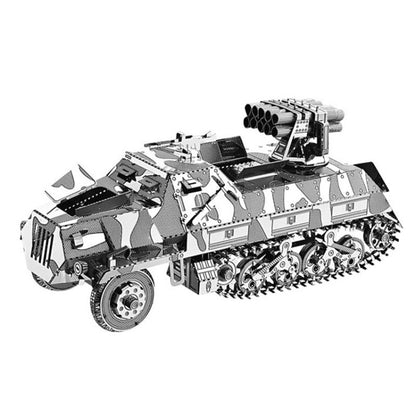 3D Three-dimensional Metal Car Assembly Model DIY Puzzles Toy, 1908 T-shaped Cars, 1965 Mustang, Kart, BZS G500, Cable Car, Taxi, Fire Truck, Bullet Train, Nissans Coupe, D51 Train Head, KMK F450, MSL 3.0T, Penny Farthing, Sportcar, Half-track Motorcyc...