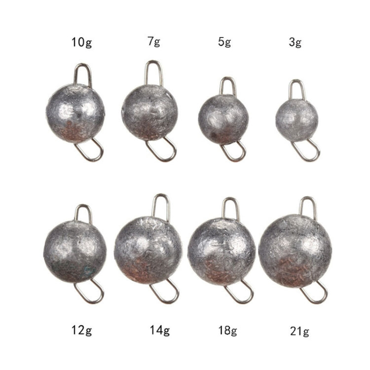 Lot de 10 plombs à agrafe rapide pour leurre, plomb inversé, spécifications : 3g, 3g, 5g, 7g, 10g, 12g, 14g, 18g, 21g