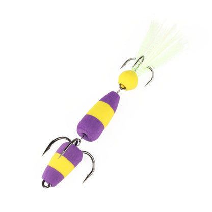 W.P.E PMG-M Leurre souple en mousse avec hameçon triple pour appâts artificiels, M