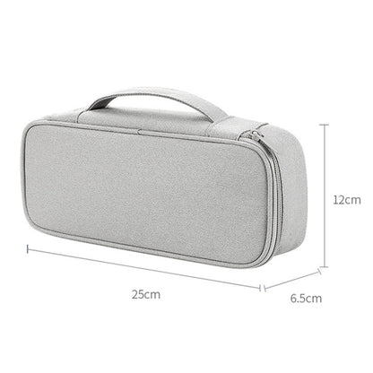SM13 Multifunctional Digital Accessories Waterproof and Shock-absorbing Storage Bag, 25x6.5x12cm(Dark Gray), 25x6.5x12cm(Navy Blue), 25x6.5x12cm(Pink), 25x6.5x12cm(Black), 25x6.5x12cm(Gray)