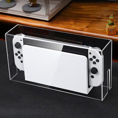 035 for Nintendo Switch/Oled Game Console Display Luminous Base Dustproof Cover, Spec:, Light Base, Transparent, White Label, Black Label, Handle, Jet Warrior, Noble