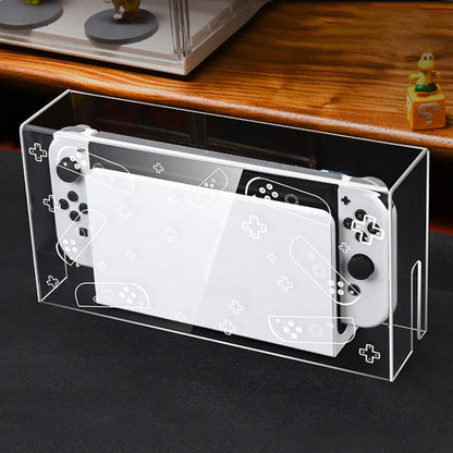 035 for Nintendo Switch/Oled Game Console Display Luminous Base Dustproof Cover, Spec:, Light Base, Transparent, White Label, Black Label, Handle, Jet Warrior, Noble