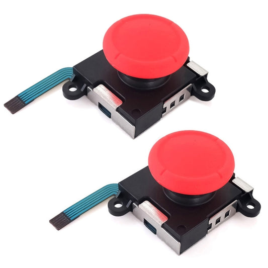 Für NS Switch 2 Stück 3D Analog Sensor Thumbstick Joystick Links Und Rechts Joystick, Joystick (Blau), Joystick (Rot)