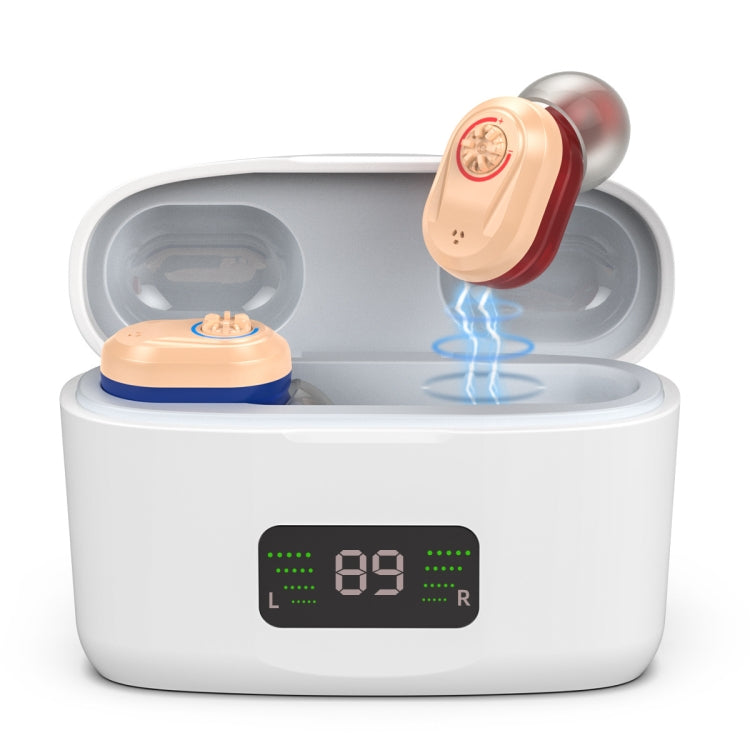Z-127D In-ear Sound Amplifier Digital Display Hearing Aid Earphone, black, White, Complexion, Red and Blue