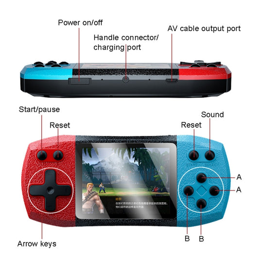 F1 3 Inch Horizontal Screen 620 In 1 Large Screen Pocket Console, Style: