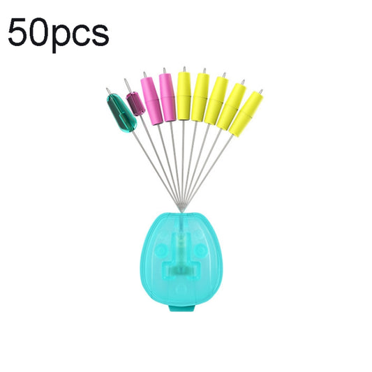 50 unidades de accesorios de pesca tipo tambor Space Bean para cañas de pescar, XS, S, M, L, XL