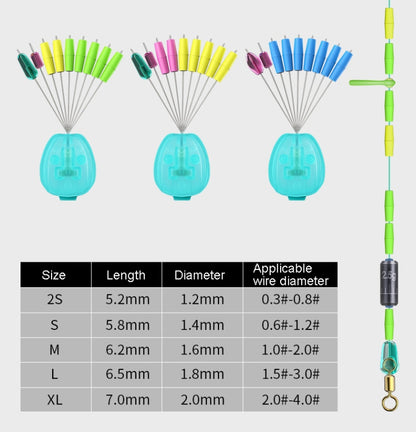 50pcs Drum Type Space Bean Fishing Gear Supplies for Fishing Rods, XS, S, M, L, XL